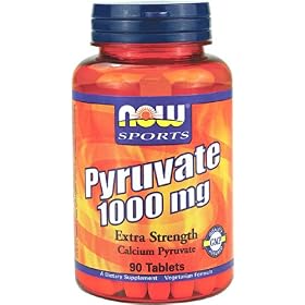 NOW Sports, PYRUVATE 1000mg 90 TABS: Health &amp; Personal Care