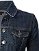 RubyK Womens Classic Cropped Long Sleeve Denim Jean Jacket with Pockets