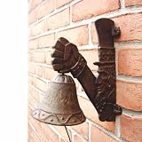 Uncle Sam Bell Rustic Cast Iron Antique Brown Patriotic