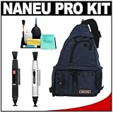 Naneu Pro Military Ops Echo Photo Backpack (Navy Blue) + Accessory Kit for Canon Rebel XSi, XS, XTi, 50D, 40D, Nikon D40, D60, D80, D90, D200, D300, D700, Olympus Evolt E-410, E-420, E-510, E-520, and Sony Alpha A200, A300, A350, A700 Digital SLR Cameras