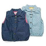 【アウトレット】Bobson ベスト (80～130cm) キムラタンの子供服 サックス 130 ( 77414x77914-153 )