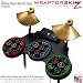 Kearas Peace Signs on Black Skin by WraptorSkinz fits Guitar Hero 4 World Tour Drum Set for Nintendo Wii, XBOX 360, PS2 & PS3 (DRUMS NOT INCLUDED)