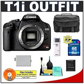 Canon EOS Rebel T1i Digital SLR Camera Body + 16GB Card + LP-E5 Battery + Case + Cameta Bonus Accessory Kit