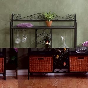 Celtic Rattan Sideboard with Wine Storage by Southern Enterprises Inc.