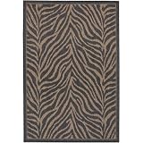 Recife Rug Zebra Black-Cocoa Rug 63inx90in