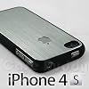Case Buddy New Stylish Apple iPhone 4 4S Case and Screen Protector - Aluminium Hard Silver Bumper Case Cover for iPhone 4 & iPhone 4S