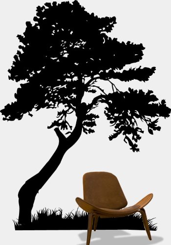 Vinyl Wall Art Decal Sticker Tree Leaves Grass Decoration Huge 54