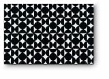 Citta Design 'Hana' Rectangular Placemats, Ink Black, Set of Four High Grade Polymer Placemats,18x12 inches