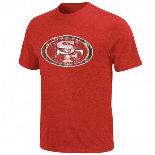 NFL Men's San Francisco 49Ers Vintage Logo III Short Sleeve Basic Tee (Red, Large)