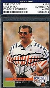 Mike Ditka Signed 1992 Pro Set Authentic Autograph - PSA/DNA Certified - NFL Autographed Rookie Cards
