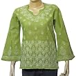 Women's Tunic Top Kurti Clothing in India Chikan Embroidery Size M (ctop429)