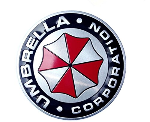 2pcs/lot Car Styling Resident Evil Umbrella Car Sticker Decals Brushed Aluminum 3D Emblem