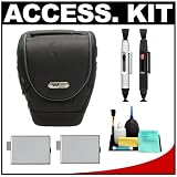 Vidpro SLR Holster Camera Case + 2 LP-E5 Batteries + Accessory Kit for Canon EOS Rebel XS & XSi Digital SLR Cameras