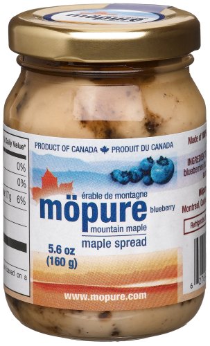 Mopure Mountain Maple Maple-Blueberry Spread, 5.6-Ounce Glass Jars (Pack of 3) by Mopure Mountain Maple