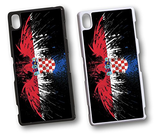 Sony Xperia Kroatien Hrvatska 8 Hard Tasche Hülle Case Cover Schutz Handy Xperia Z3 Schwarz