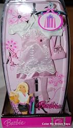 Barbie Let's Shop Fashion Pink Dress White Eyelet Cool!
