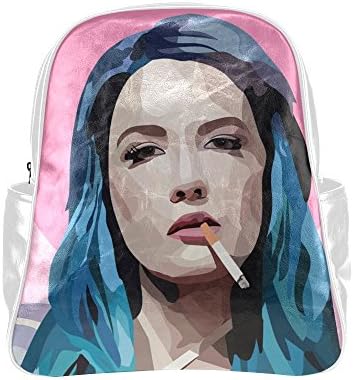 Seallm Unisex Halsey Electropop Singer Art White Multi Pocket Backpack