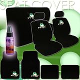 51nW%2B79jQrL. SL160  16 Piece Auto Interior Gift Set   2 Frog Design Front Low Back Universal Size Bucket Seat Covers (in 4 pieces), 2 Head Rest Covers, 1 Frog Logo Rear Seat Cover (in 2 pieces), 1 Steering Wheel Cover, 2 Shoulder Harness Pressure Relief Cover, 2 Carpet Vinyl Frog Logo Front Floor Mats, 2 Plain Black Rear Floor Mats and a 2 oz Purple Slice Car Wash Free Detailer/Multipurpose Cleaner