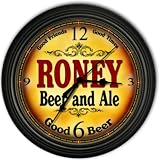 Roney 's Beer and Ale Cascading Pub Wall Clock