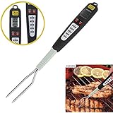 CCbetter&reg; Smart Meat Grill Thermometer for Beef, Lamb, Pork, Turkey and Chicken with Dual Temperature Probe Instant Read Thermometer Fork BBQ Cooking Essentials- 100% Lifetime Guarantee
