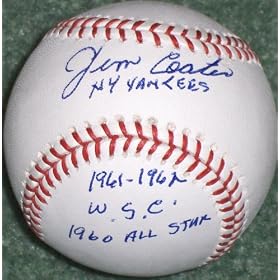 JIM COATES - 1961-62 WORLD CHAMPS &  1960 ALL STAR - AUTOGRAPHED BASEBALL