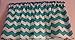 Handmade in the USA Pretty Window Curtain UNLINED Valance made from Cotton fabric (please see all pics and note this teal is greenish) Teal Chevron