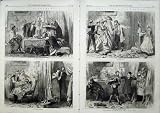 1866 Christmas Scene Family Charade Pictoral Fine Art