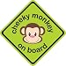 Cheeky Monkey 3D Car Sign, Baby on Board sign made of thick EVA foam