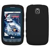 Black Gel Skin Case for LG Optimus S (LS670) Sprint