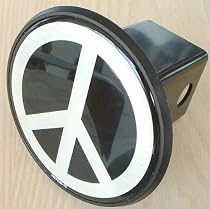 Peace Sign Trailer Hitch Cover Plug for Cars, Trucks, SUVs