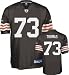Joe Thomas Jersey: Reebok Authentic Alternate Brown #73 Cleveland Browns Jersey - 54