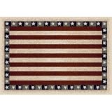 Summer Stars and Stripes America Novelty Rug Size: 5'4 x 7'8