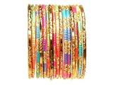 Beachcombers! Ethnic Glass Indian Wedding Bridal Bollywood Bangles Belly Dance Bracelets Set