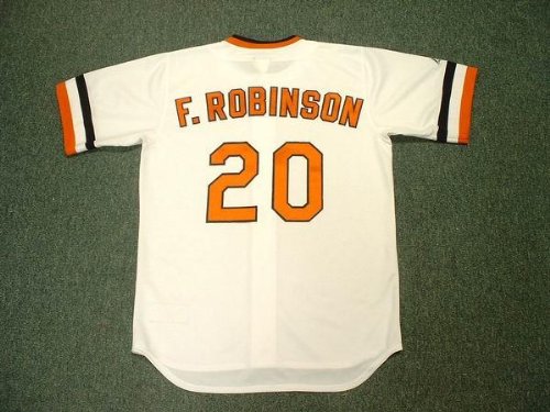 FRANK ROBINSON Baltimore Orioles Majestic Cooperstown Home Throwback Baseball Jersey, XL