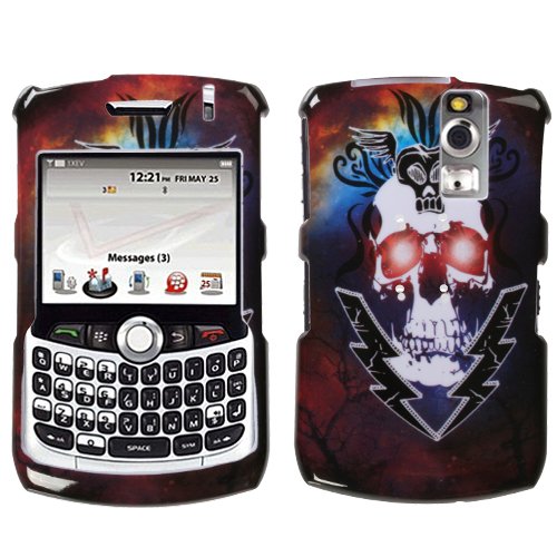 Lightning Skull Protector Case Snap On Phone Cover for BlackBerry Curve 8300 / 8310 / 8320 / 8330
