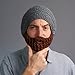 Beardo Original Detachable Beard Hat, Gray Brown