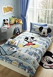 MICKEY MOUSE BLUE FULL OFFICIAL LICENSED WALT DISNEY COTTON DUVET QUILT COVER