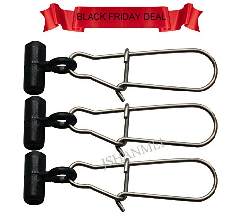 JSHANMEI Interlock Zip Slider High-strength Sinker Slides with Nice Snap Black Sinker Slider for Fishing Line