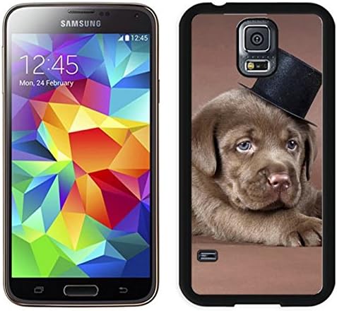 Hard Plastic Phone Case Cover with Puppy Labrador Hat Dog for Samsung Galaxy S5