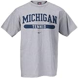 Nike Michigan Wolverines Ash Tennis T-shirt