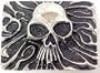 Creepy Melting Skull Chrome Belt Buckle Evil