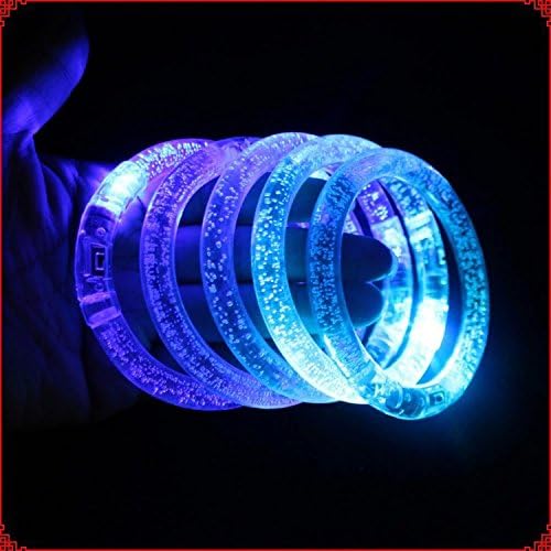 CCrystal 5 Pack Blinking Colorful LED Flash Bracelet