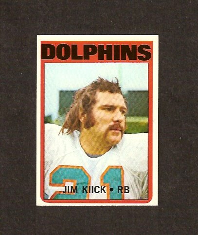 Jim Kiick 1972 Topps Football Card #9 (Miami Dolphins)