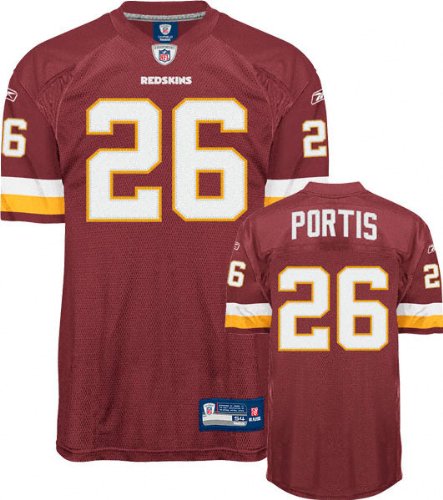 Youth Large (14-16) NFL Washington Redskins #26 Maroon Clinton Portis Throwback Football Jersey