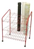 Adir Corporation RF620-RED Wire Twenty Bin Roll File Office Shelf