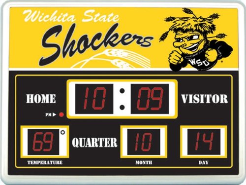 Buy Wichita State Shockers NCAA Scoreboard Clock & Thermometer (14x19) by Team Sports America now!