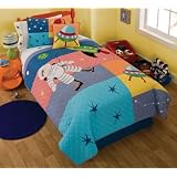 Astronaut Full Queen Quilt with 2 Shams by Pem America