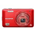 Olympus VG-160 Digitalkamera (14 Megapixel, 5-fach opt. Zoom, 7,6 cm (3 Zoll) Display, bildstabilisiert) rot