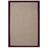 IMAGE OF Sisal Natural / Cherry Contemporary Rug Size: 8' x 10'