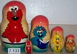 Russian Nesting Sesame Street Elmo Doll. 5 Pieces / 7 in Tall #7.133